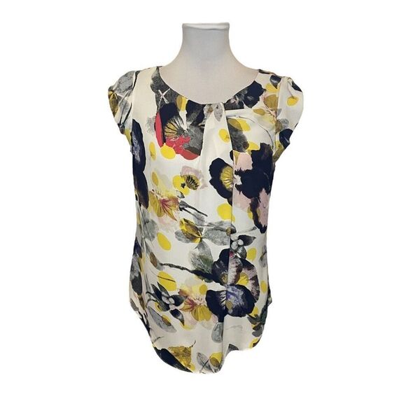 Rachel Rachel Roy Floral Short Sleeve Blouse size Small - Picture 1 of 10